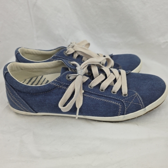 Taos Star Women's Sneakers STA-12844 Blue Denim Canvas Lace Up Low Top Size 10 - Picture 4 of 7